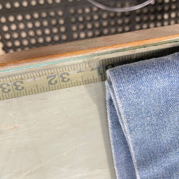 Vintage 90s Susan Bristol Patchwork Skirt Size 10 Plaid Denim Flannel Chambray - Picture 9 of 10